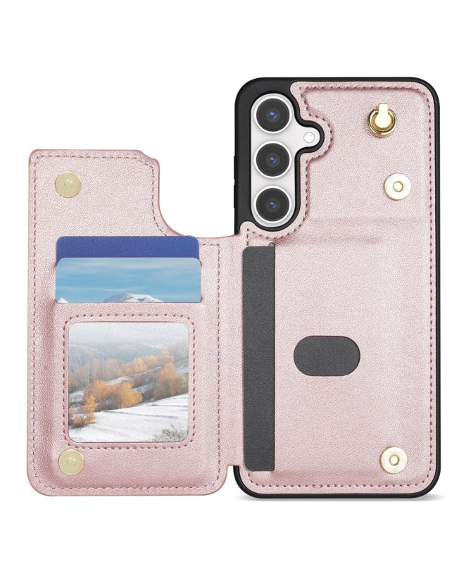Coque Samsung Galaxy S25 Matelassée avec Mini Lanière