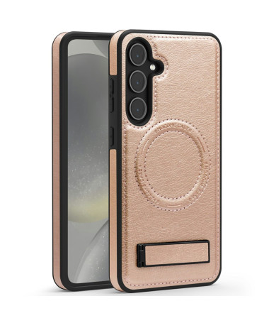 Coque Samsung Galaxy S25 MagStand Cuir Or Rose - photo 21