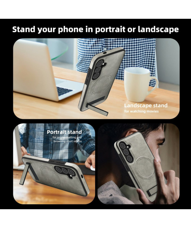 Coque Samsung Galaxy S25 MagStand Cuir