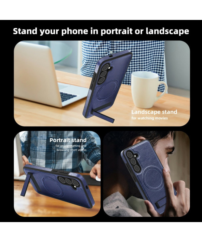 Coque Samsung Galaxy S25 MagStand Cuir