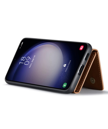Samsung Galaxy S25 - Coque Porte-cartes Détachable M2 Series Marron Clair - photo 32