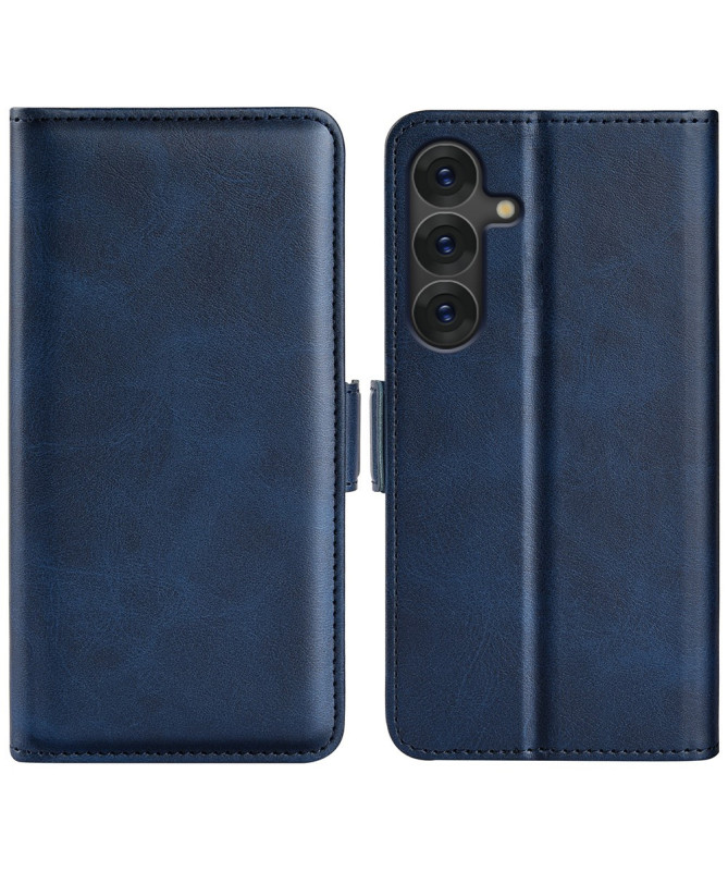 Étui Samsung Galaxy S25 portefeuille revêtement simili cuir mat