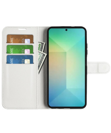 Étui Samsung Galaxy S25 style cuir porte cartes Blanc - photo 6