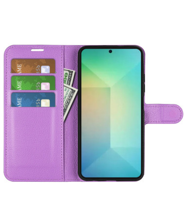 Étui Samsung Galaxy S25 style cuir porte cartes Violet - photo 30
