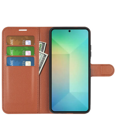 Étui Samsung Galaxy S25 style cuir porte cartes Marron Clair - photo 34