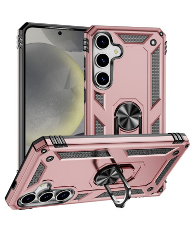 Coque Samsung Galaxy S25 Hybride Fonction Support Or Rose - photo 22