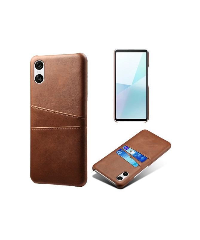 Coque Sony Xperia 10 VI en Effet Cuir avec Porte-Cartes