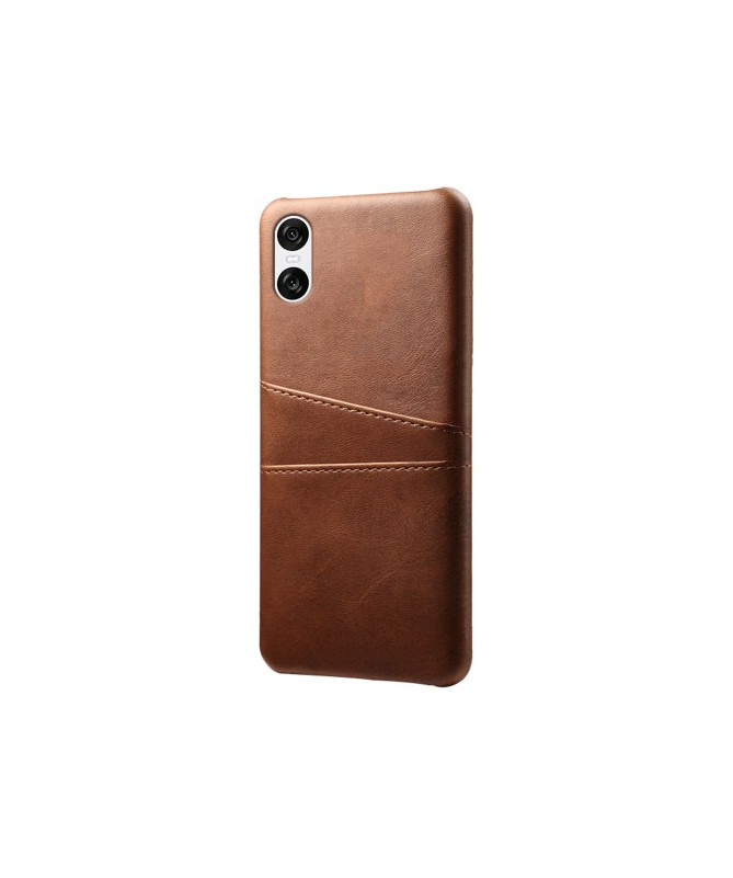 Coque Sony Xperia 10 VI en Effet Cuir avec Porte-Cartes