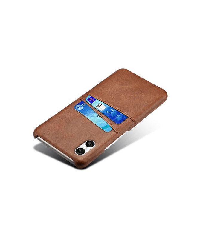Coque Sony Xperia 10 VI en Effet Cuir avec Porte-Cartes