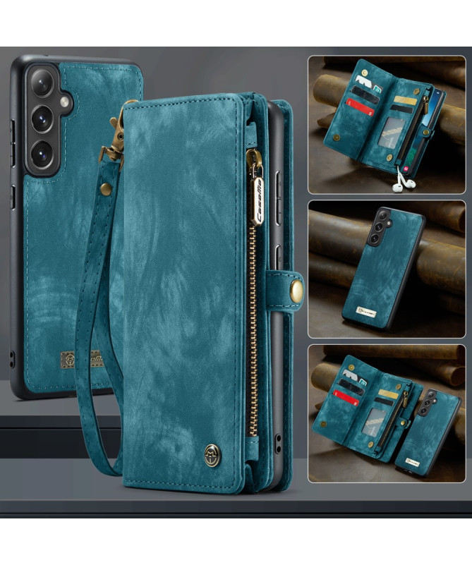 Housse Samsung Galaxy S25 008 Series - Porte-cartes avec poche zippée