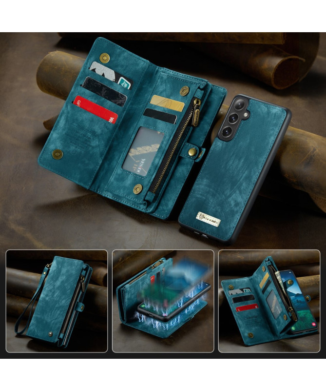 Housse Samsung Galaxy S25 008 Series - Porte-cartes avec poche zippée