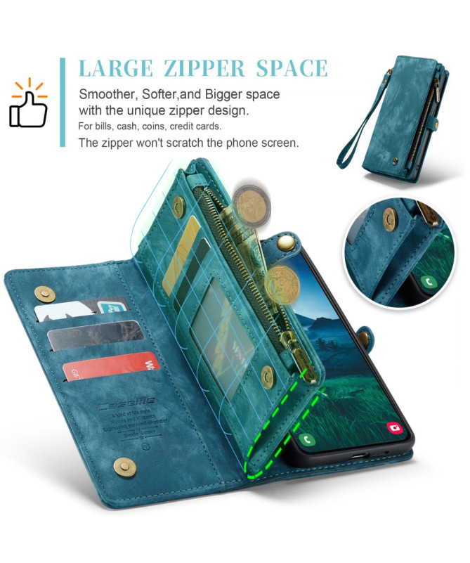 Housse Samsung Galaxy S25 008 Series - Porte-cartes avec poche zippée