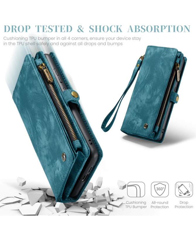 Housse Samsung Galaxy S25 008 Series - Porte-cartes avec poche zippée