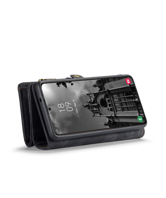 Housse Samsung Galaxy S25 008 Series - Porte-cartes avec poche zippée