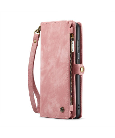 Housse Samsung Galaxy S25 008 Series - Porte-cartes avec poche zippée Rose - photo 50