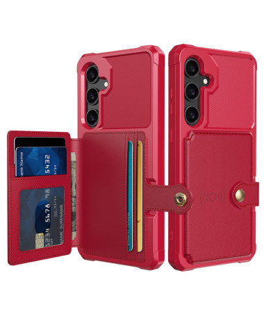 Samsung Galaxy S25 - Coque ZM03 Porte-cartes Rouge - photo 16