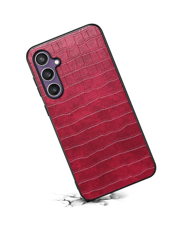 Coque Samsung Galaxy S25 Croco Design Rouge foncé - photo 7
