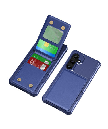 Coque Samsung Galaxy S25 Cards Flip Bleu marine - photo 33