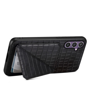 Coque Samsung Galaxy S25 Croco Cards Noir - photo 8