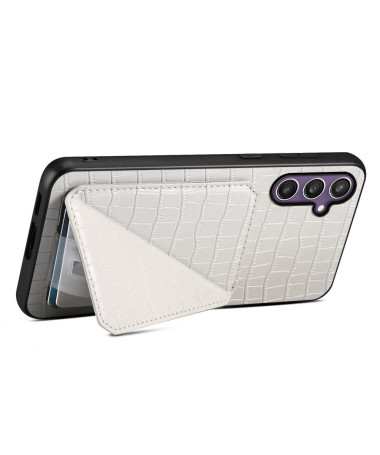 Coque Samsung Galaxy S25 Croco Cards Blanc - photo 20