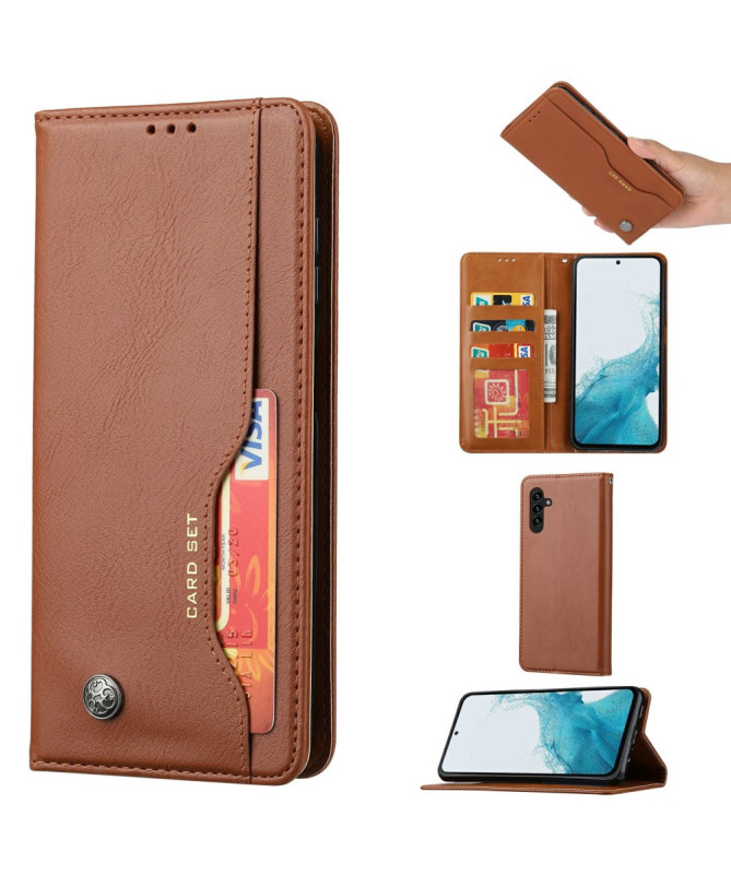 Housse Samsung Galaxy S25 en simili cuir stand case