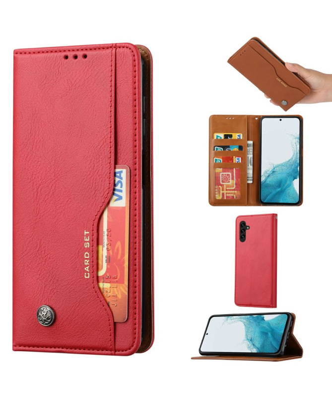 Housse Samsung Galaxy S25 en simili cuir stand case