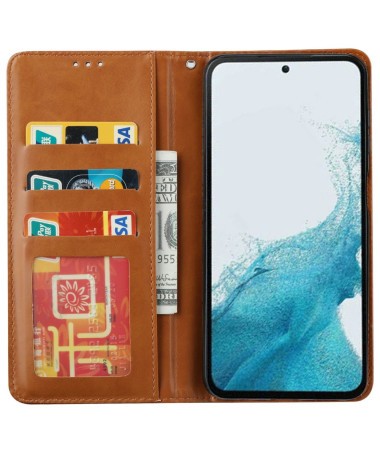 Housse Samsung Galaxy S25 en simili cuir stand case