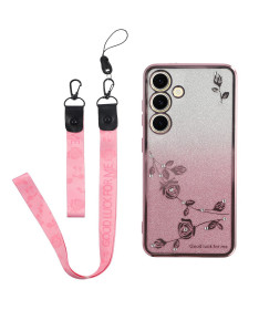 Coque Samsung Galaxy S25 Glamour Glitz avec Sangle