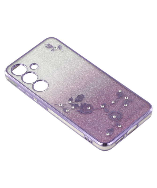 Coque Samsung Galaxy S25 Glamour Glitz avec Sangle