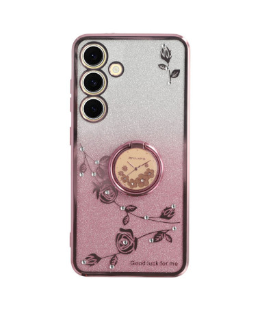 Coque Samsung Galaxy S25 Glamour Glitz avec Anneau