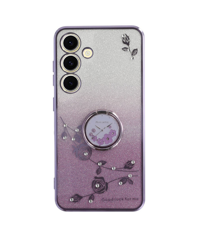 Coque Samsung Galaxy S25 Glamour Glitz avec Anneau