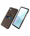 Coque Sony Xperia 10 VI en Tissu avec Emplacements pour Cartes