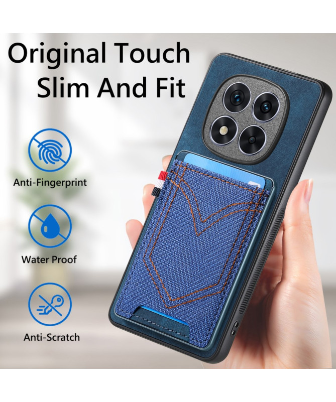 Coque Xiaomi Redmi Note 14 Pro Plus Texturée Denim Porte-cartes