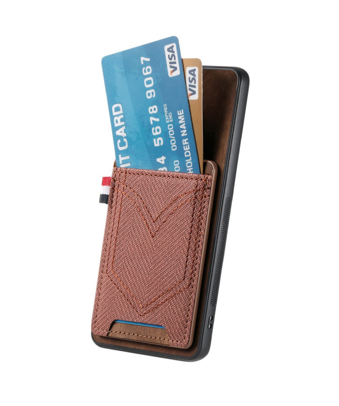 Coque Xiaomi Redmi Note 14 Pro Plus Texturée Denim Porte-cartes