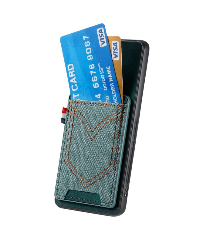 Coque Xiaomi Redmi Note 14 Pro Plus Texturée Denim Porte-cartes