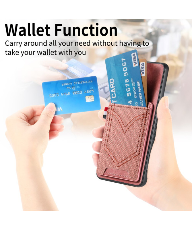 Coque Xiaomi Redmi Note 14 Pro Plus Texturée Denim Porte-cartes