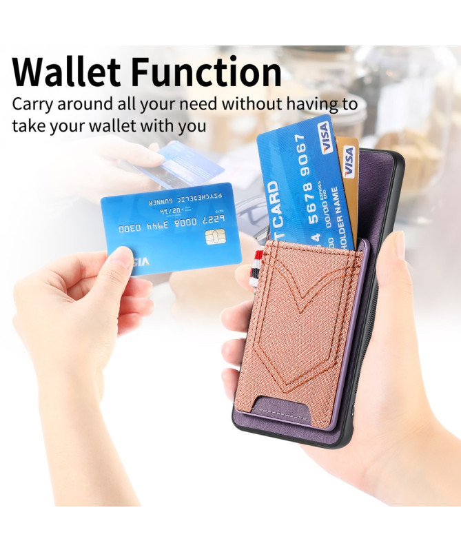 Coque Xiaomi Redmi Note 14 Pro Plus Texturée Denim Porte-cartes
