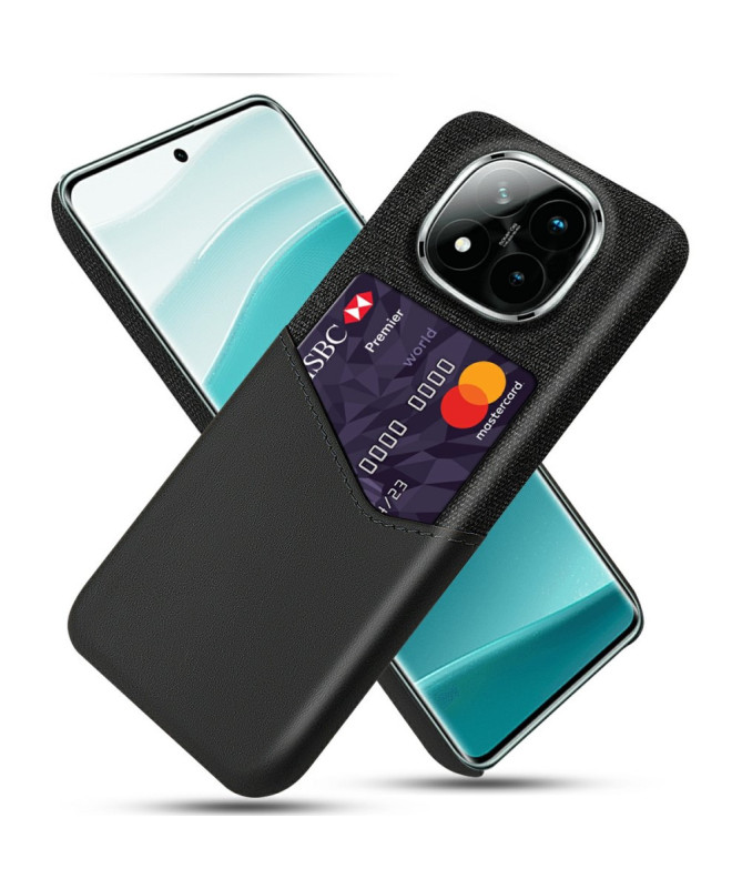 TÄCKA - Coque Xiaomi Redmi Note 14 Pro Plus Texture Tissu et Porte-car