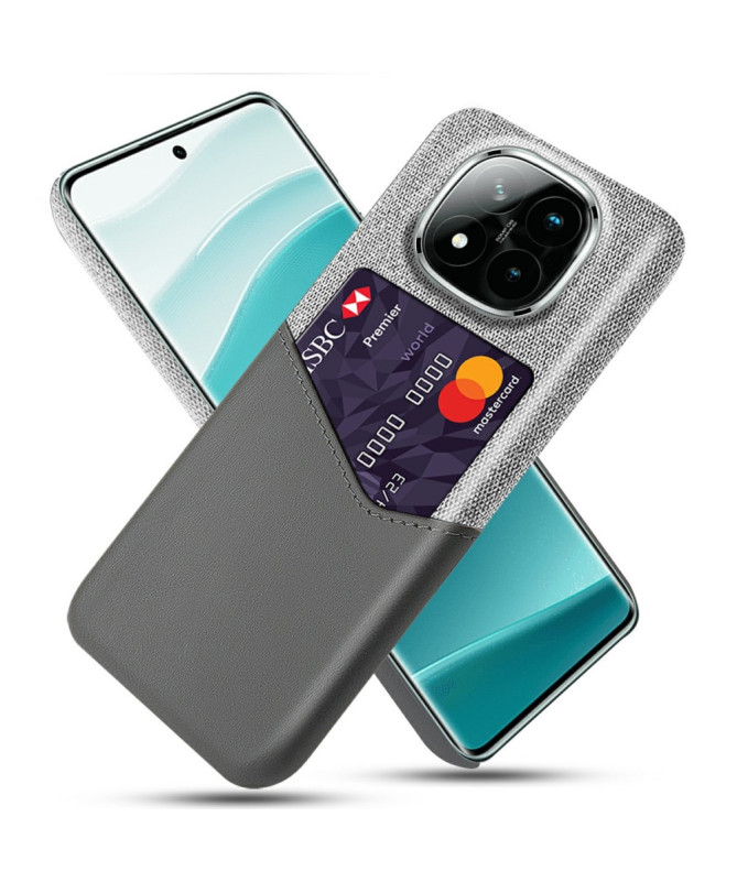 TÄCKA - Coque Xiaomi Redmi Note 14 Pro Plus Texture Tissu et Porte-car