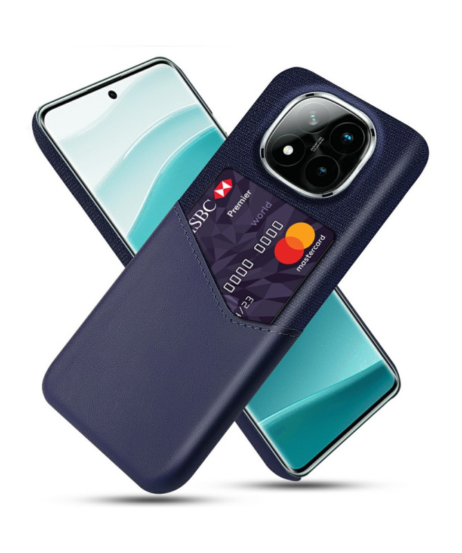 TÄCKA - Coque Xiaomi Redmi Note 14 Pro Plus Texture Tissu et Porte-car