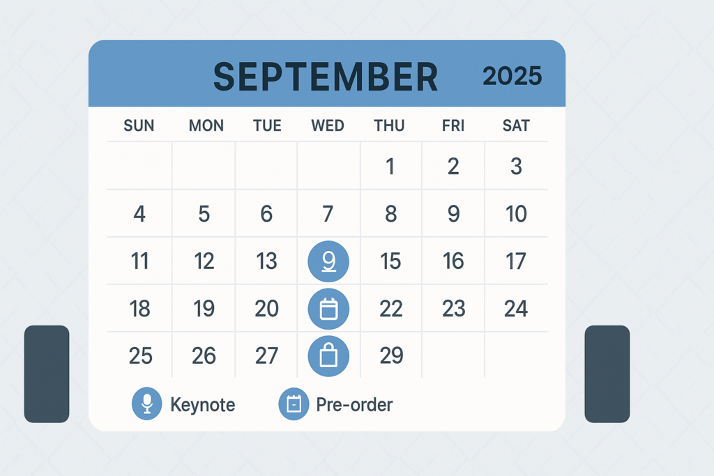 Calendrier de lancement iPhone 17 septembre 2025