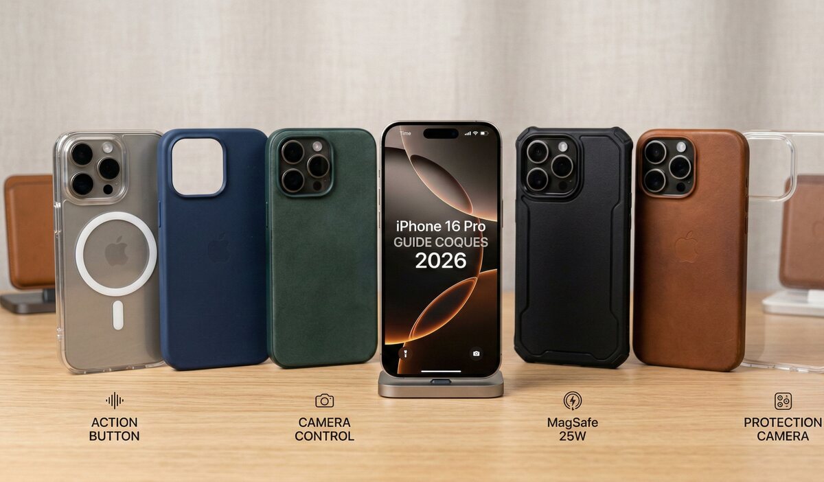 Meilleure coque iPhone 16 Pro : guide complet 2026 (MagSafe, Action Button, Camera Control)